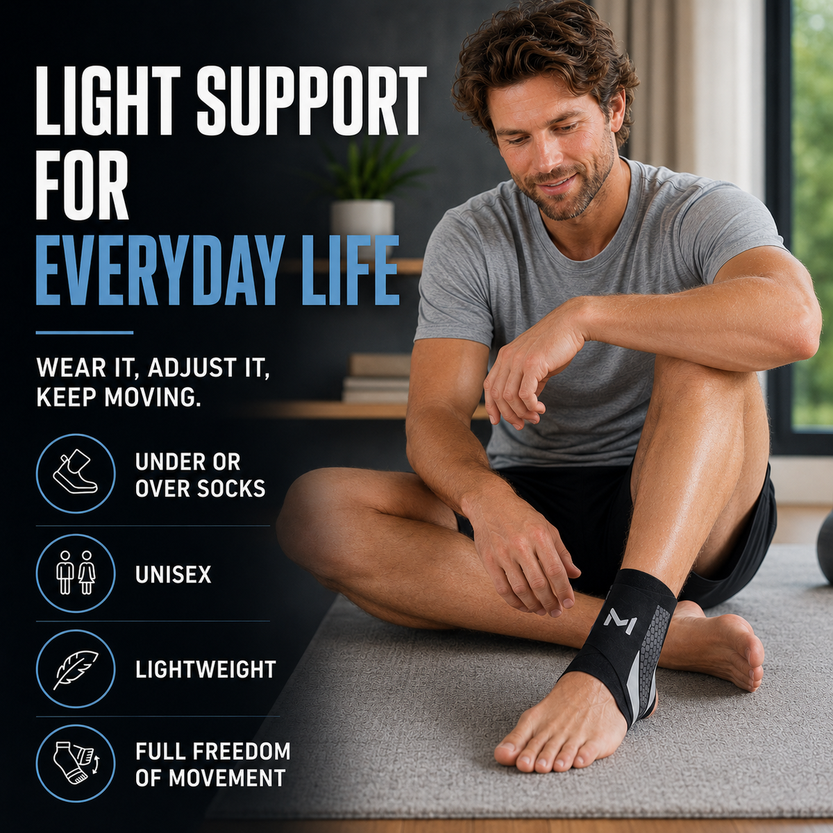 Niropi | StrideSentry Adjustable Ankle Support Sleeve