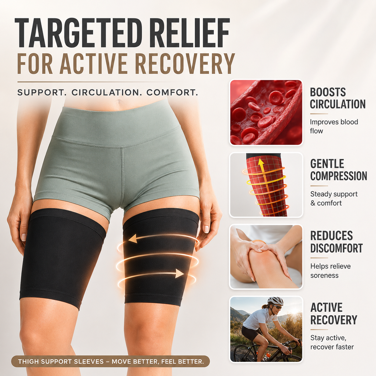Niropi | Thighraze Ultra Thin Compression Sleeve
