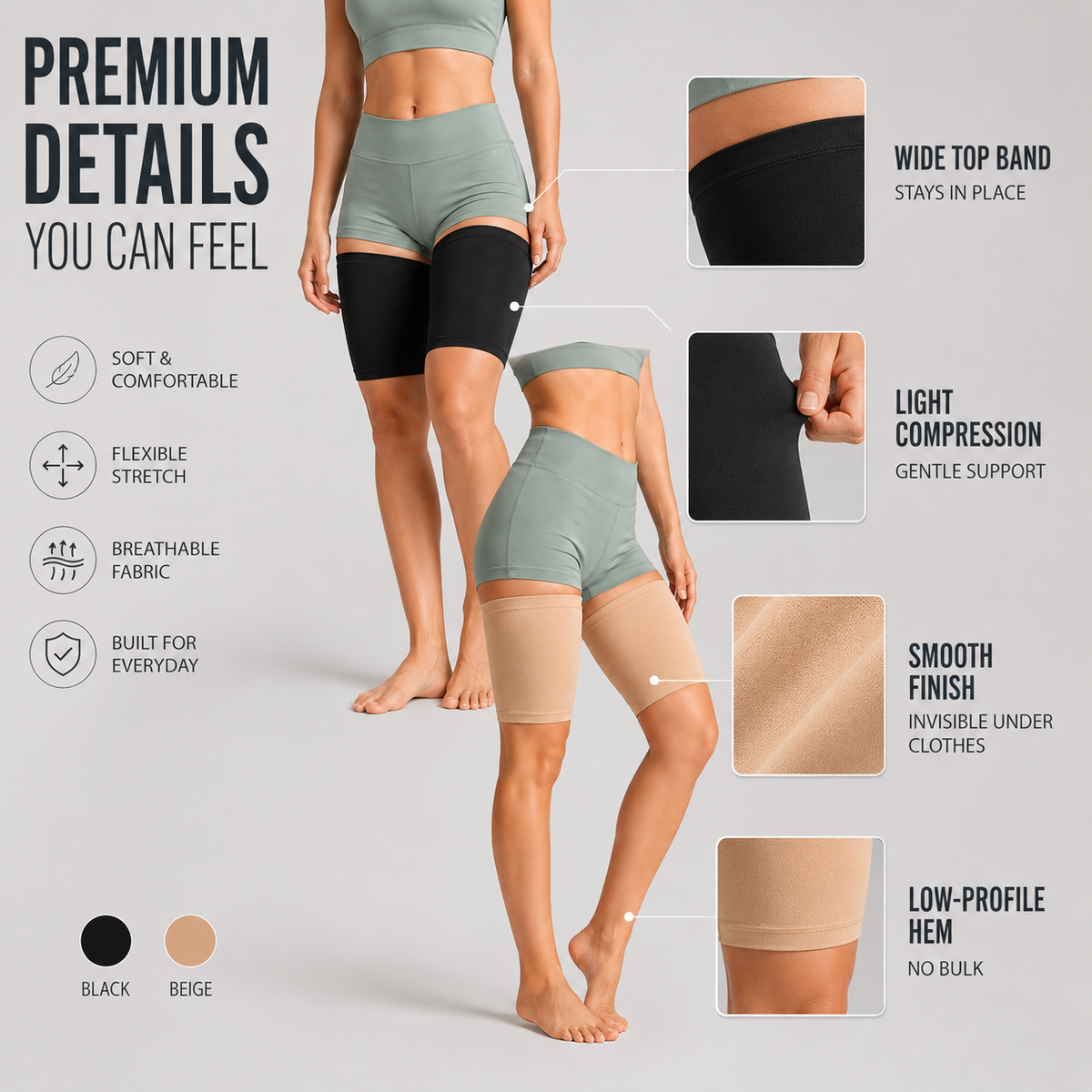 Niropi | Thighraze Ultra Thin Compression Sleeve