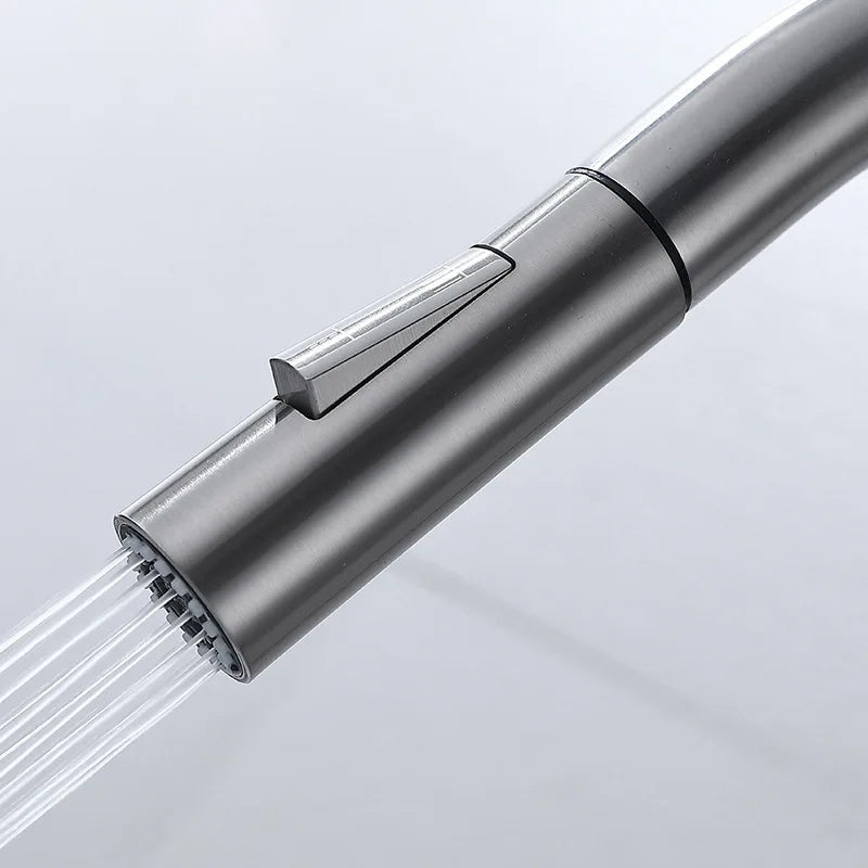 Niropi | TouchTech Pull-Out Kitchen Tap – Sensor Touchless Mixer Tap with Flexible Spout | Modern Brass Faucet