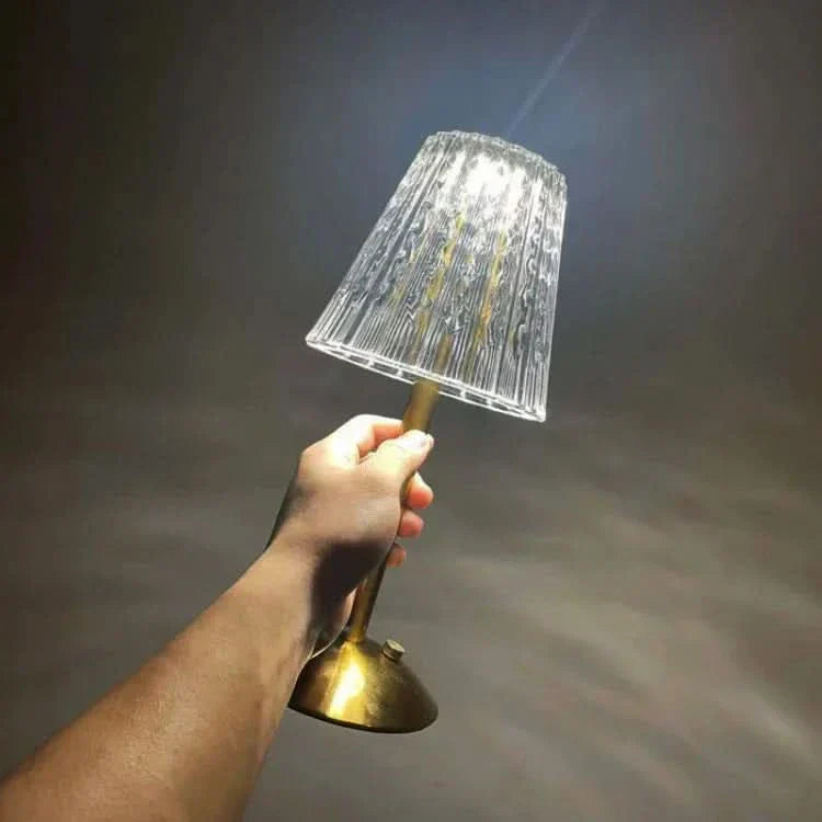 Crystal Rechargeable LED Cordless Table Lamp