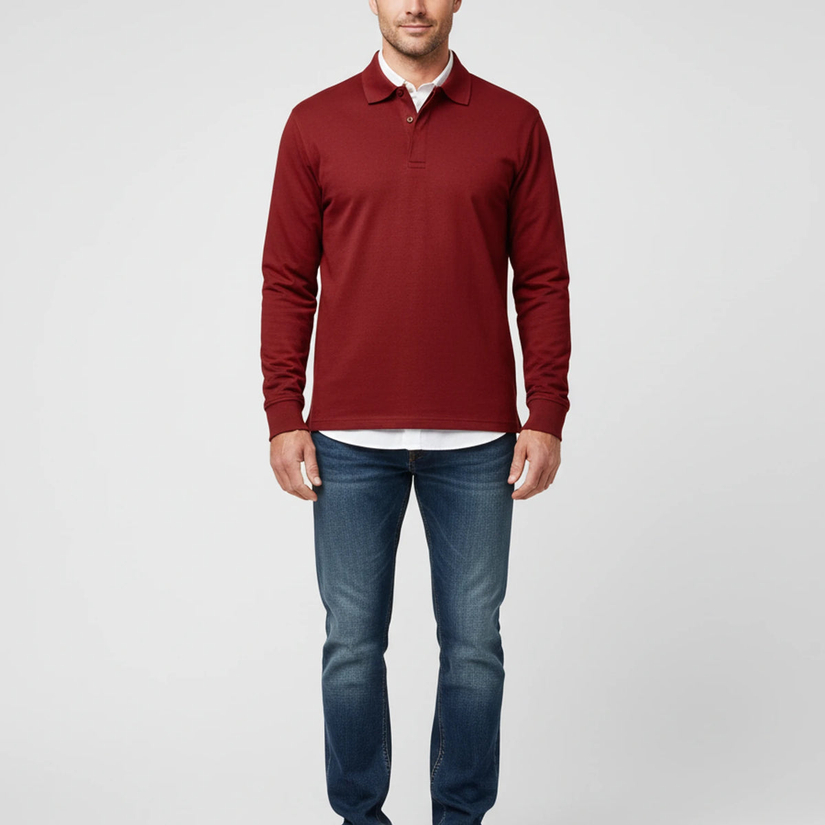 Men's Long-Sleeve Polo Shirt