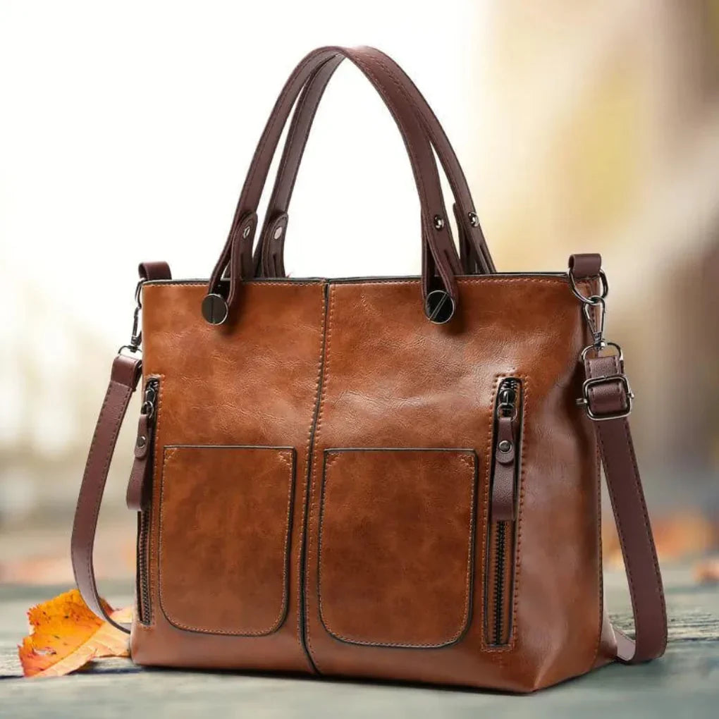 Elegant Classic Leather Shoulder Bag