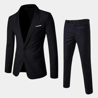 Elegant Men's Suit with Blazer and Trousers