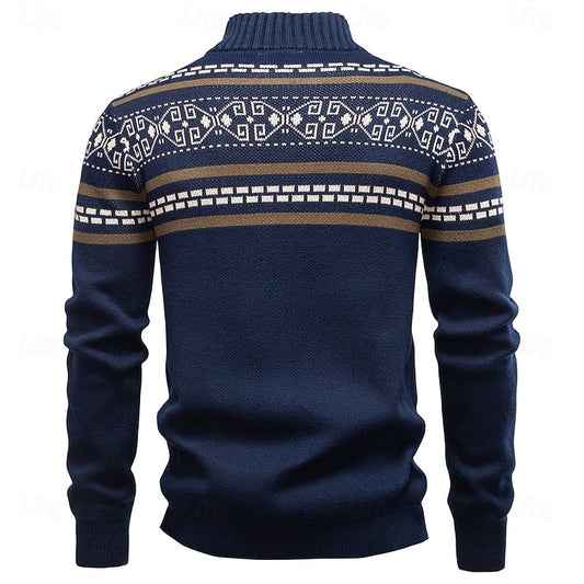 Fair Isle Zip-Up Christmas Cardigan
