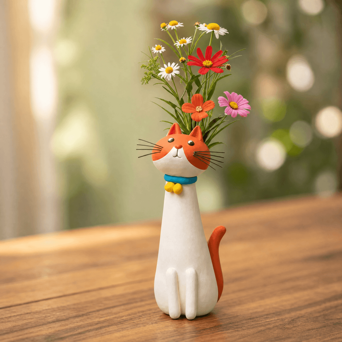 Felina™ – Handmade Ceramic Cat Flower Vase