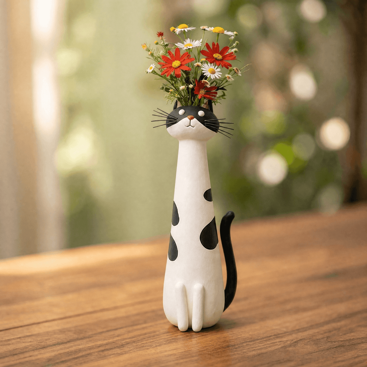 Felina™ – Handmade Ceramic Cat Flower Vase