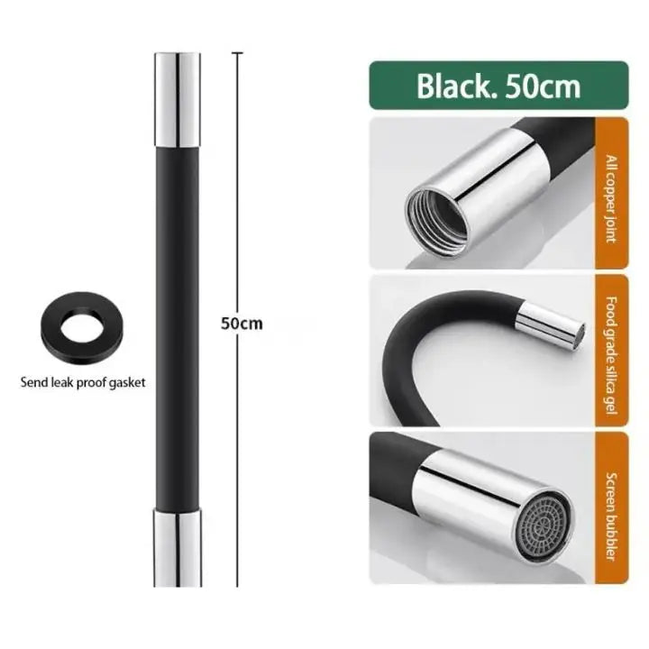 Flexible Faucet Extender – 360° Swivel & Water-Saving
