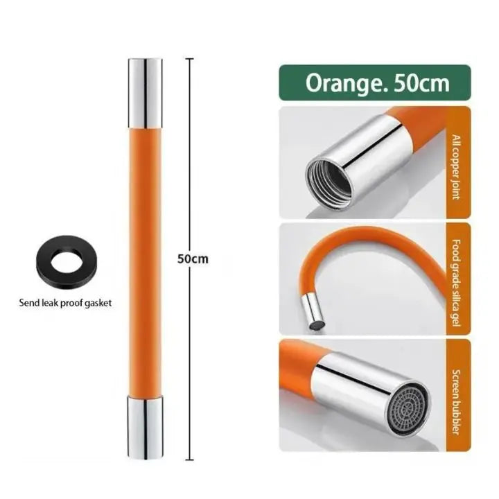 Flexible Faucet Extender – 360° Swivel & Water-Saving