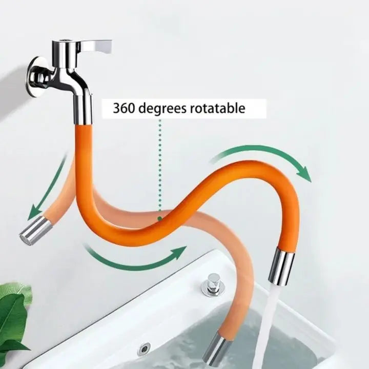 Flexible Faucet Extender – 360° Swivel & Water-Saving