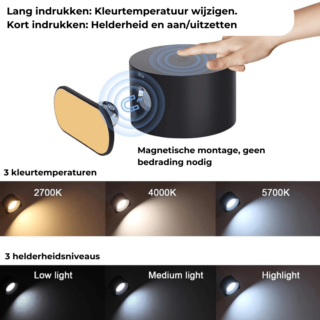 FlexiLamp - Wireless Rechargeable 360° Wall Lamp