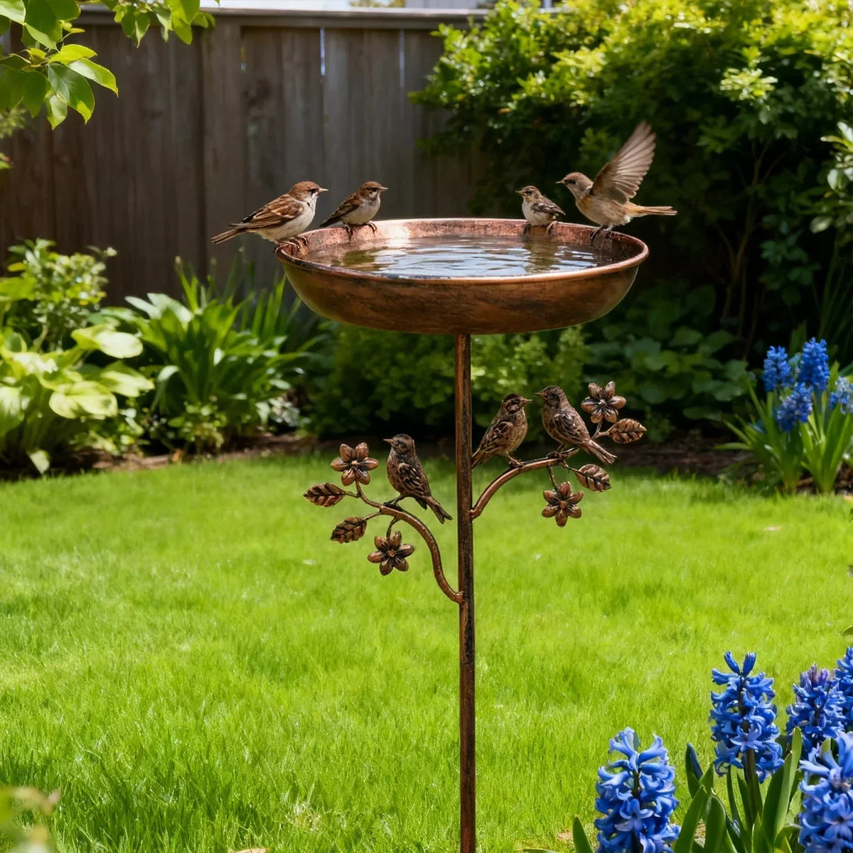 Garden Bird Bath | Decorative Bowl | Sturdy Spike | GardenShine