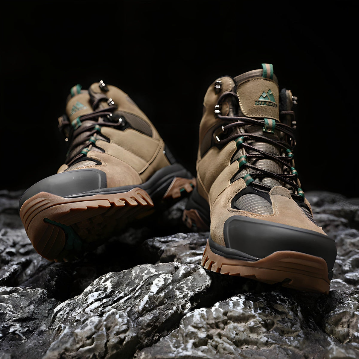 Waterproof All-Weather Hiking Boots with Rubber Grip Sole