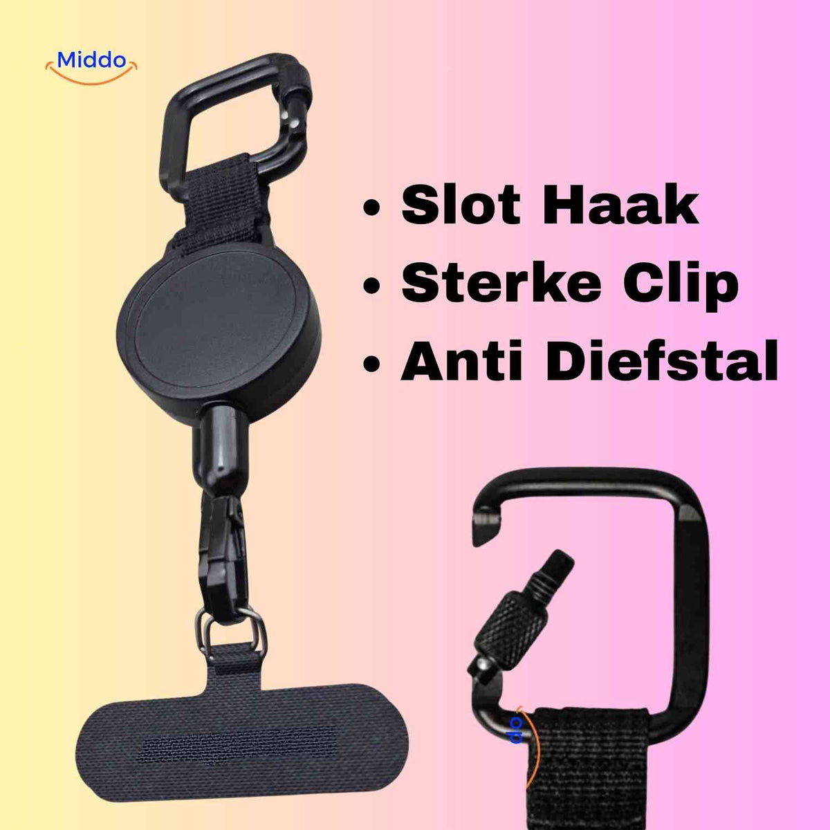 GripLock™ Holder | Theft-Proof, Retractable, and Super Portable!