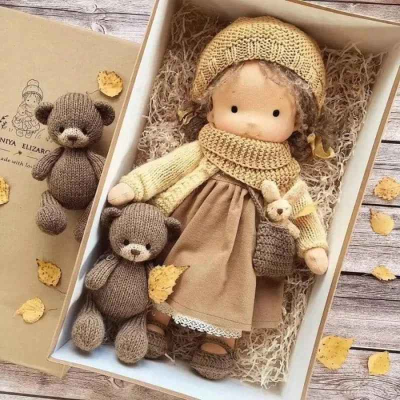 Handmade Cotton Plush Doll – Waldorf Style Elise Toy
