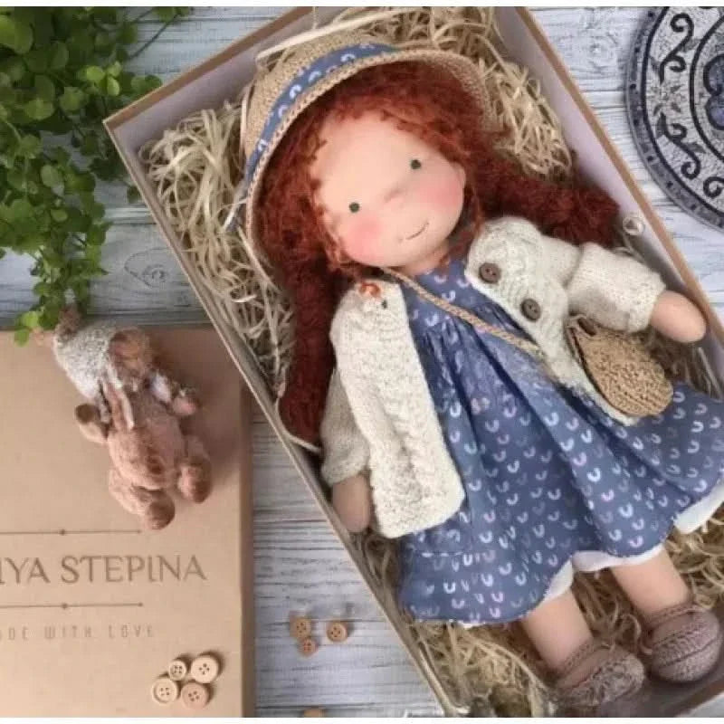 Handmade Cotton Plush Doll – Waldorf Style Elise Toy