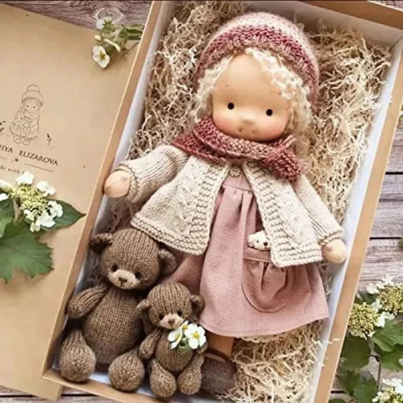 Handmade Cotton Plush Doll – Waldorf Style Elise Toy