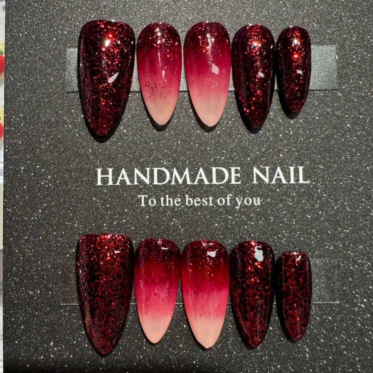 Handmade Glitter Ombre Press-On Nails