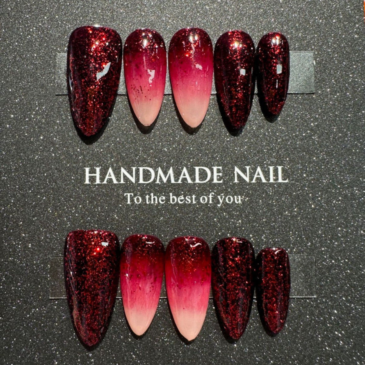 Handmade Glitter Ombre Press-On Nails
