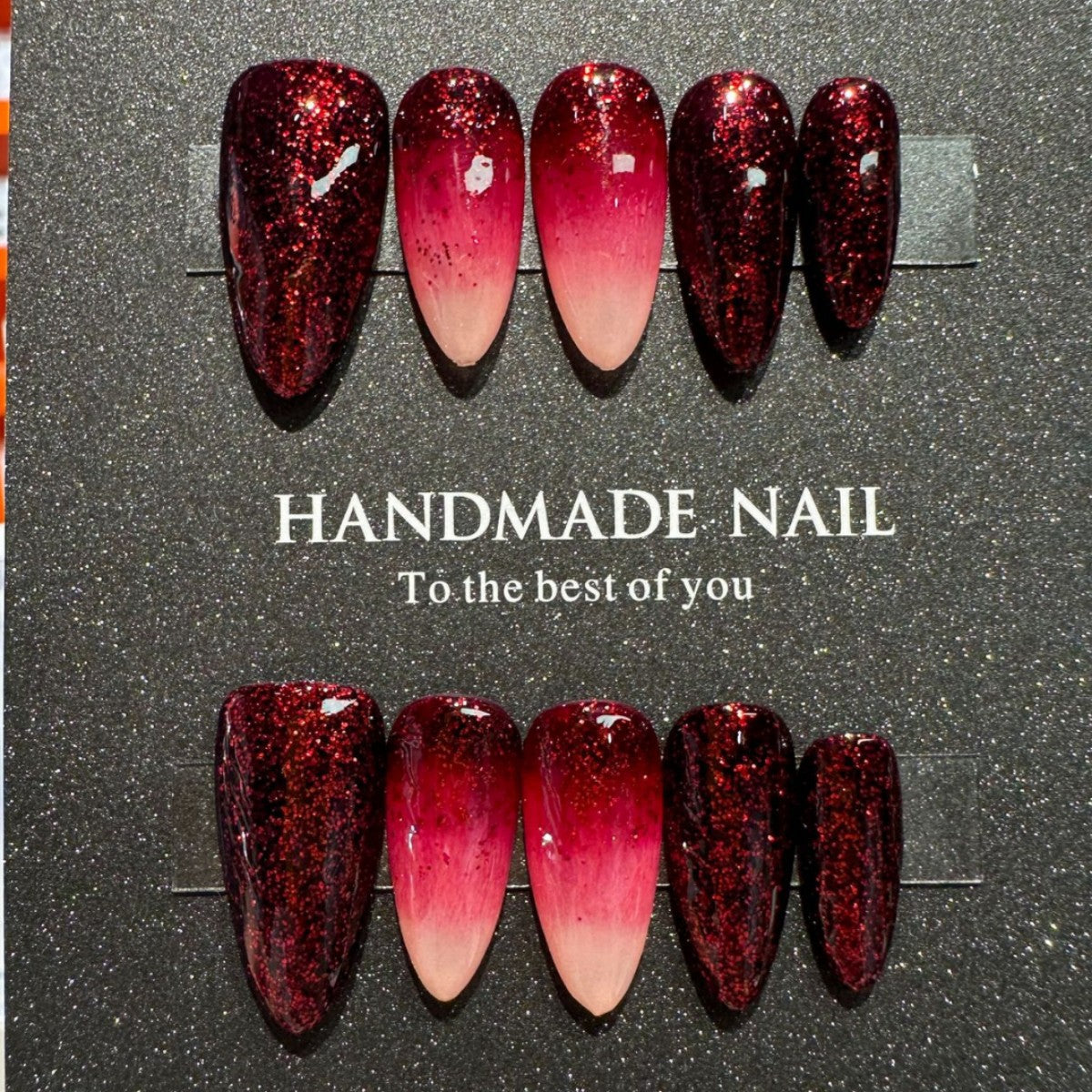 Handmade Glitter Ombre Press-On Nails