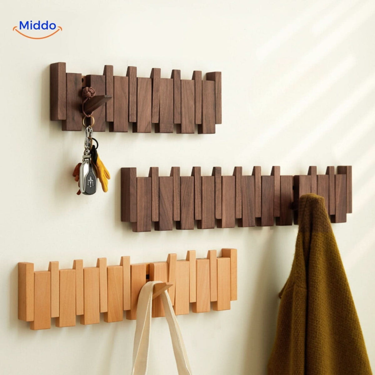 Handmade Wooden Piano Wall Coat Rack