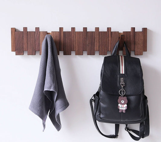 Handmade Wooden Piano Wall Coat Rack