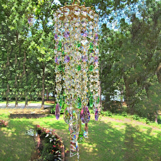 HarmonyGleam Crystal Wind Chime – Tranquil Garden Decoration
