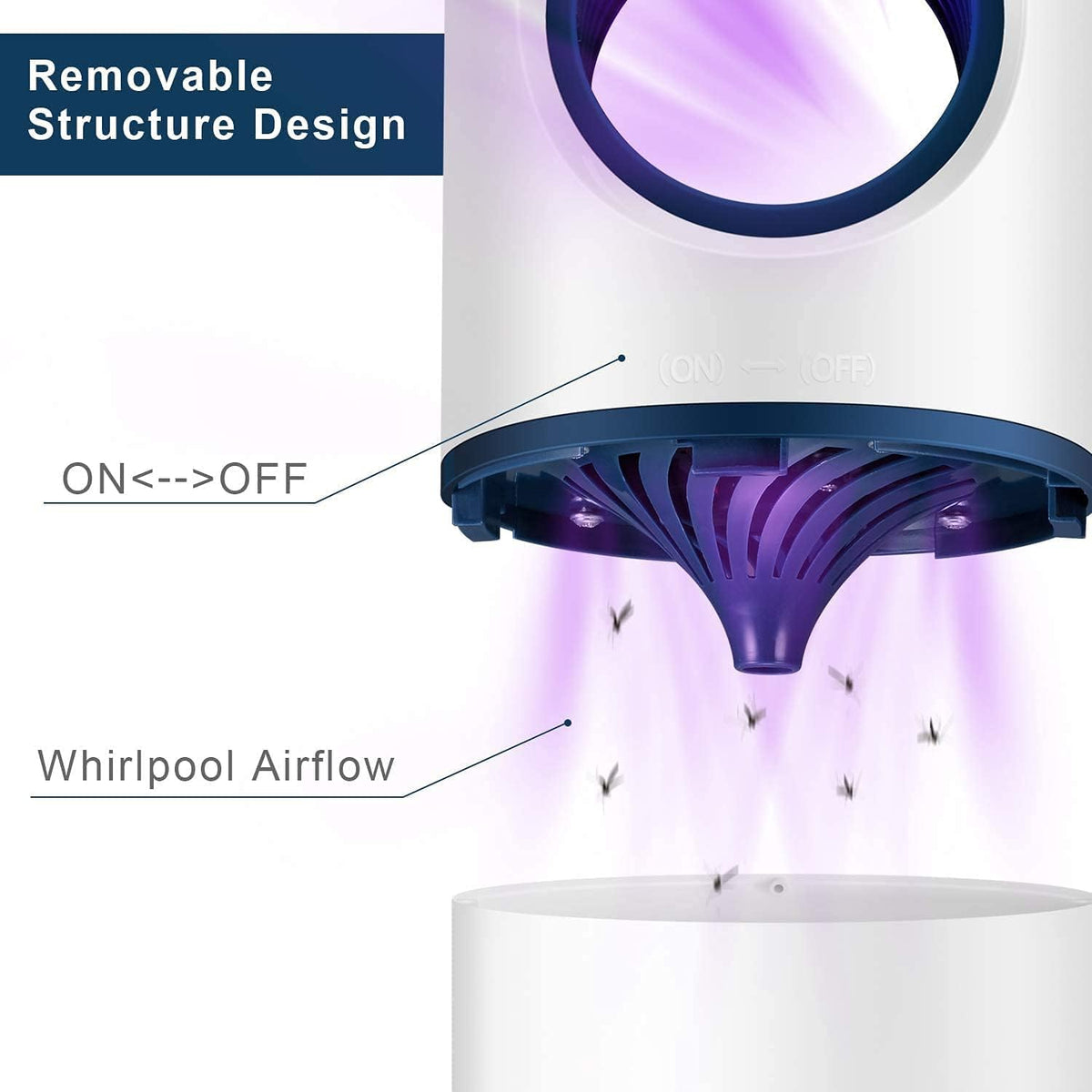 Indoor/Outdoor UV Light Mosquito & Fly Trap for Pest Control