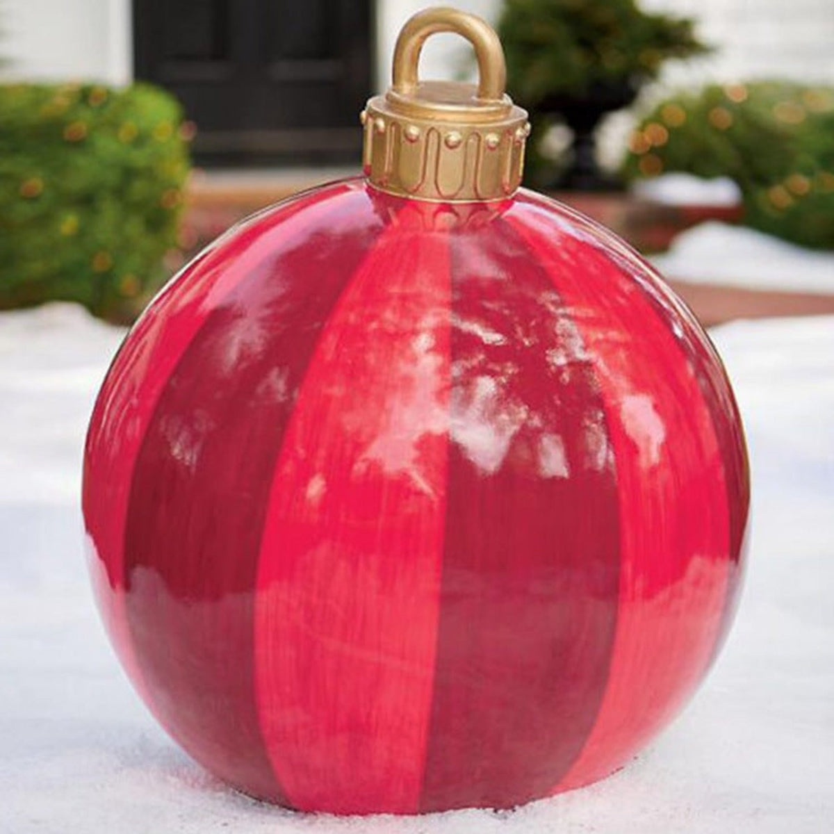 Inflatable Christmas Ornament Ball with Snowflake Pattern