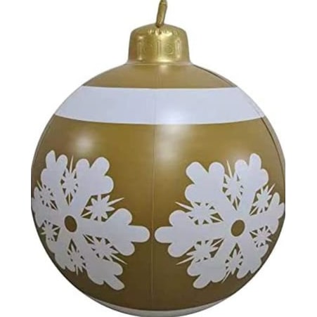 Inflatable Christmas Ornament Ball with Snowflake Pattern