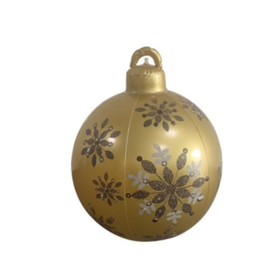 Inflatable Christmas Ornament Ball with Snowflake Pattern