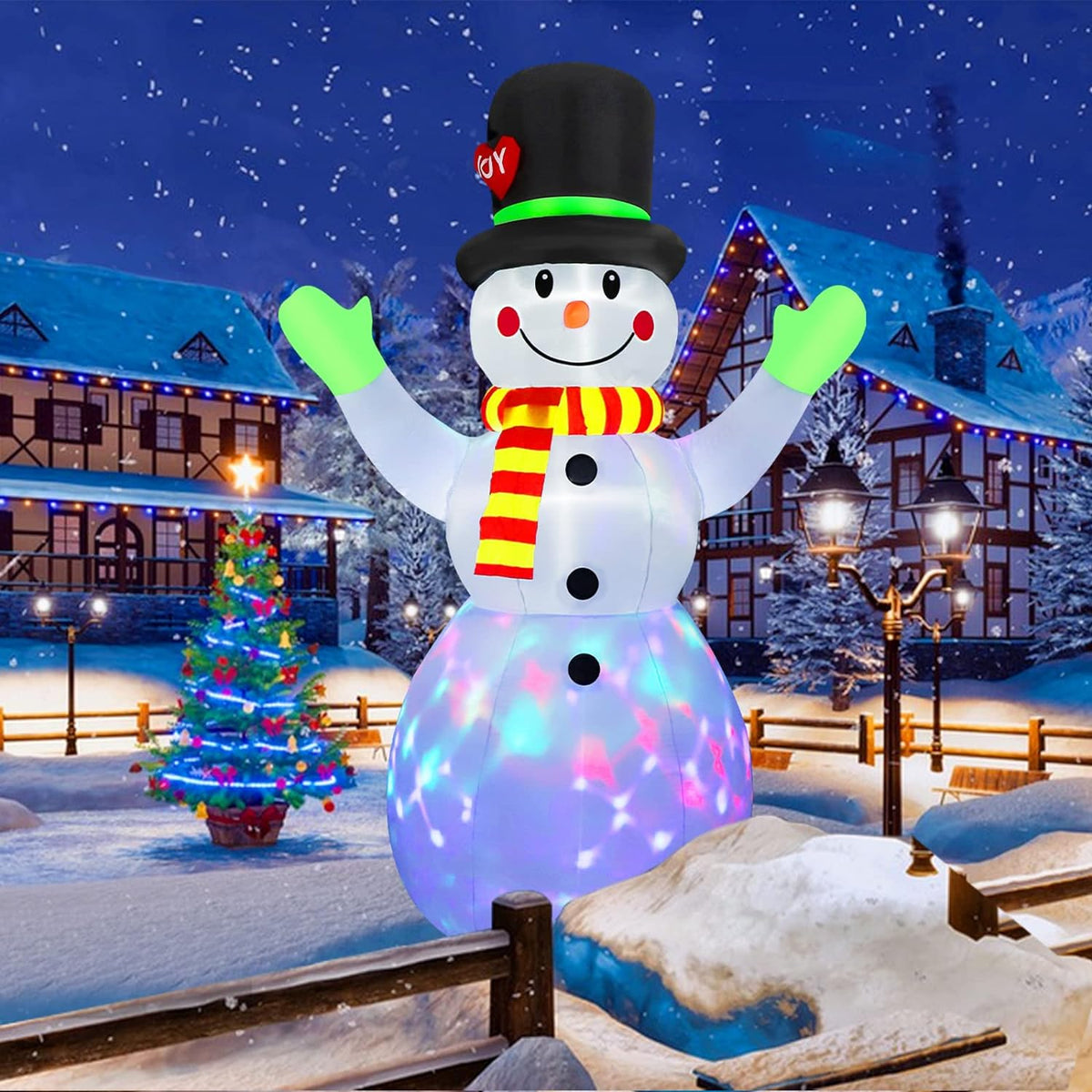 Inflatable Light-Up Snowman (213 cm) - Lotte