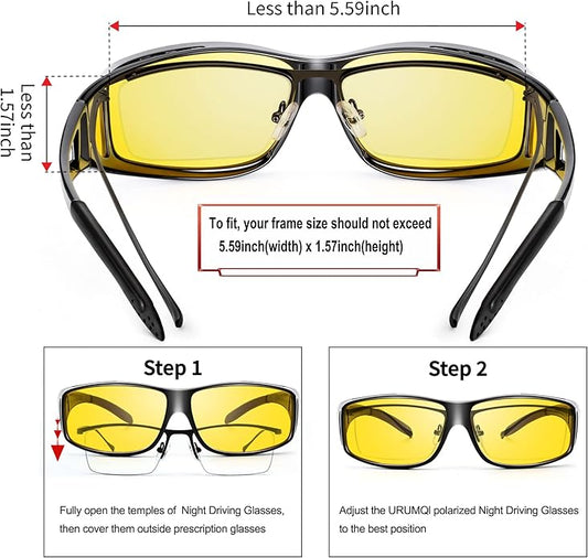 Jeremy Night Vision Polarised Driving Glasses – Anti-Glare Glasses for Safer Night Driving