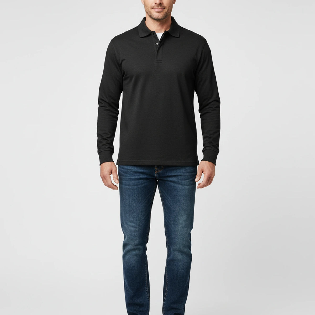 Men's Long-Sleeve Polo Shirt