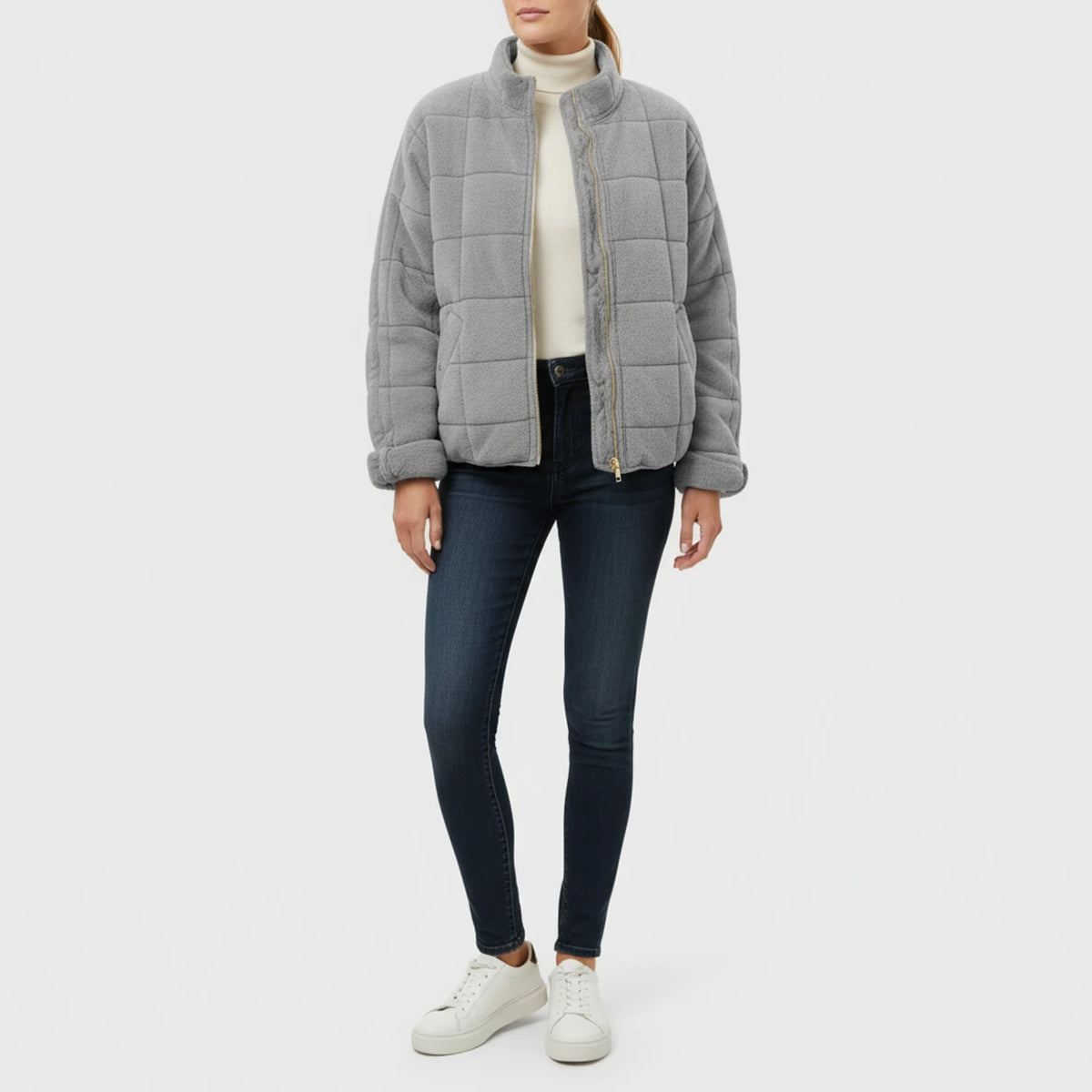 Women's Quilted Bomber Jacket