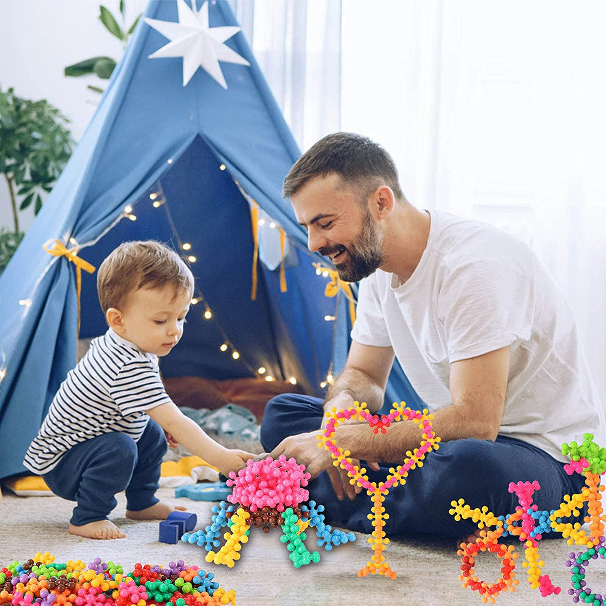 Kids' Creative Snowflake Interlocking Building Blocks Toy