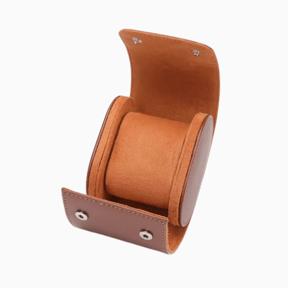 Leather Travel Watch Case for 1–3 Watches