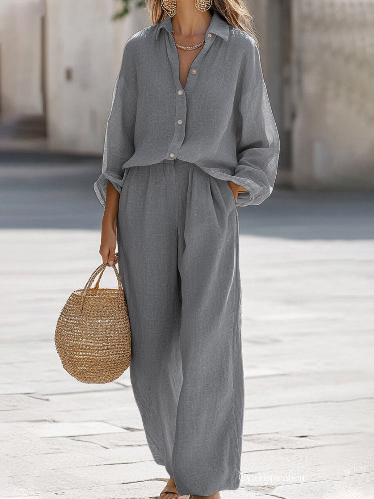 Light Linen Set for Women Niropi