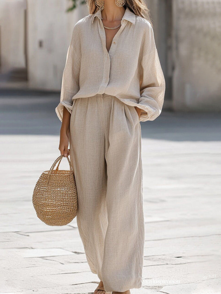 Light Linen Set for Women Niropi
