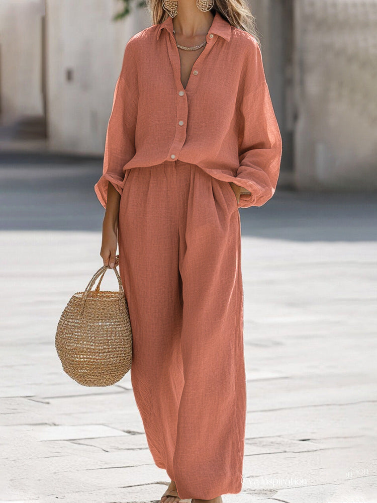 Light Linen Set for Women Niropi