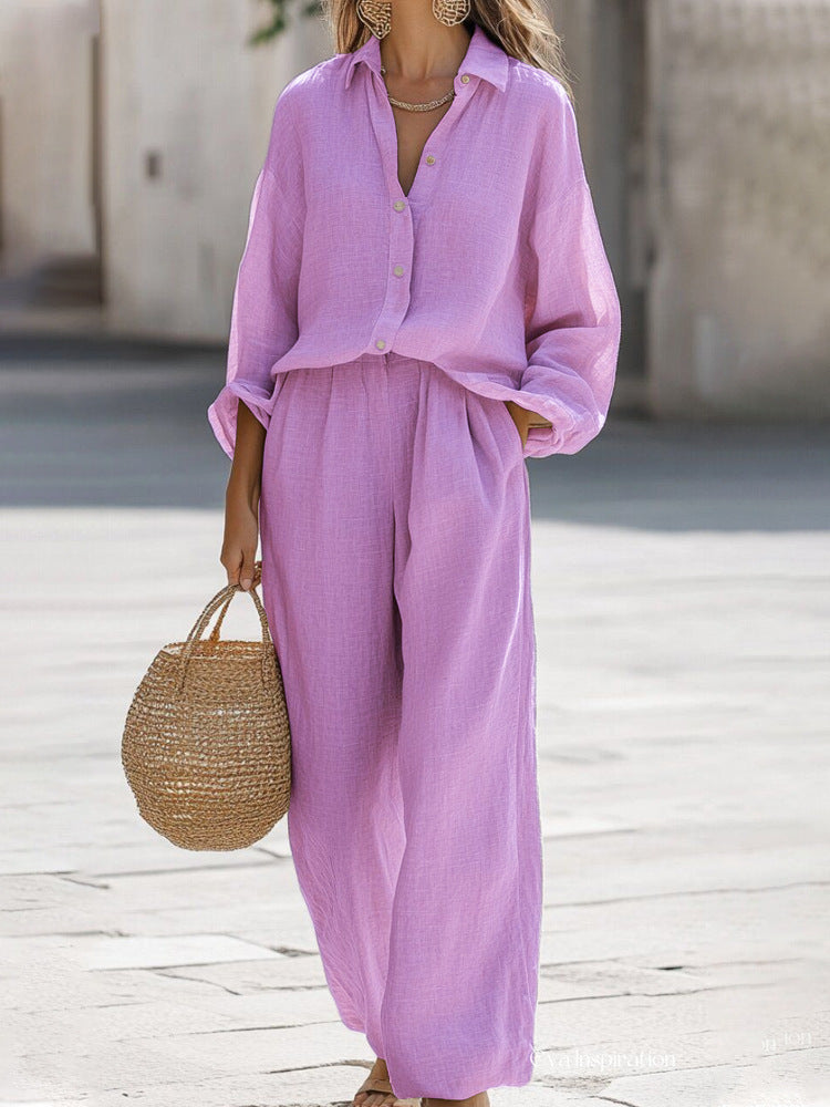 Light Linen Set for Women Niropi