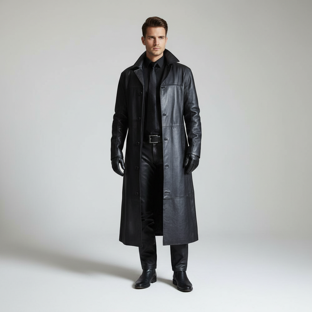 Long Leather Coat