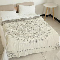 Mandala Pattern Reversible Cotton Blanket
