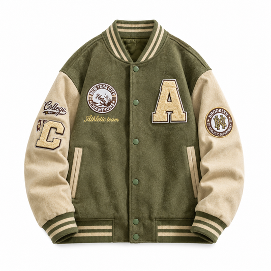 Men's Bomber Jacket with Button Closure & Side Pockets - Long-Sleeve Casual Jacket for Everyday Wear, Commuting & Seasonal Layering