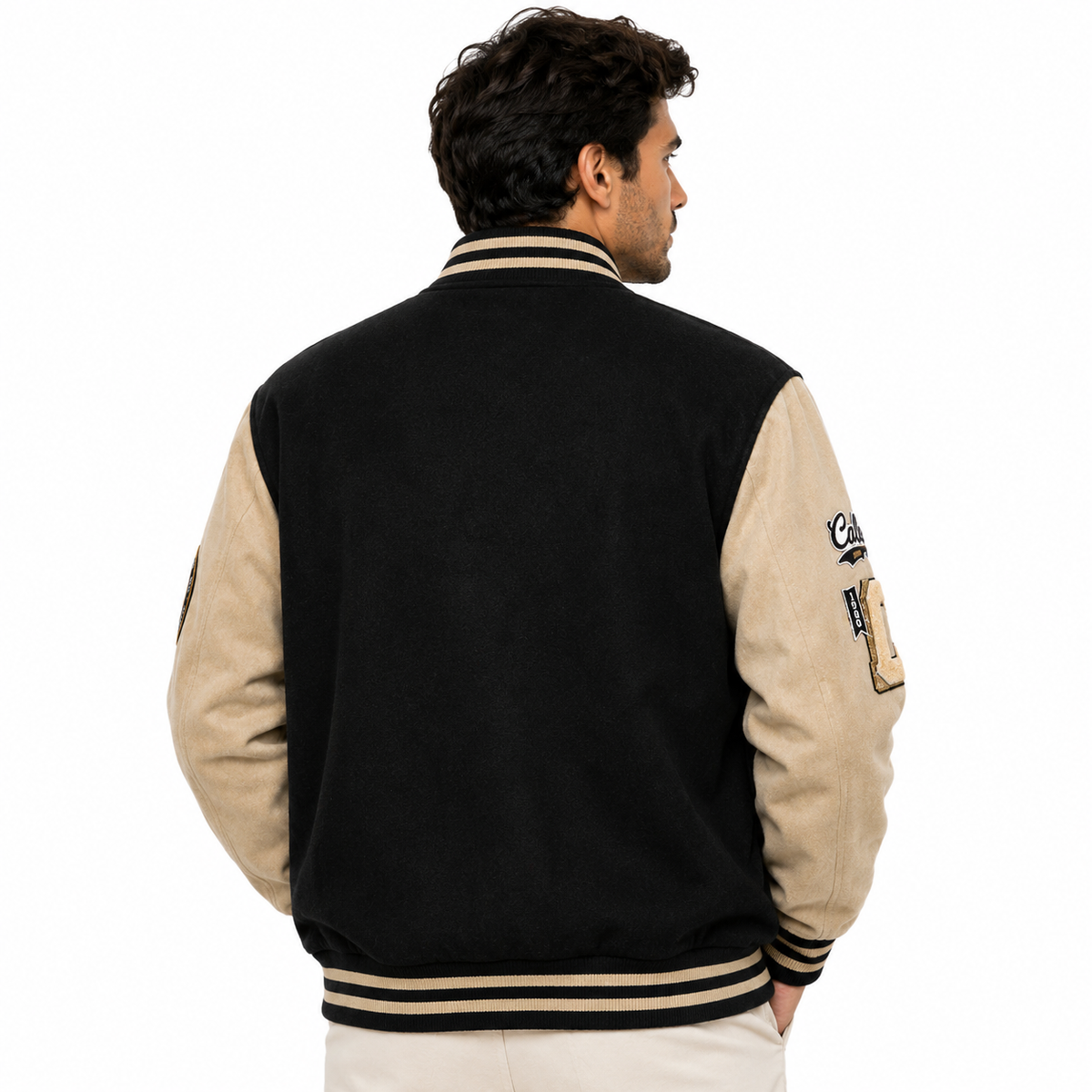 Men's Bomber Jacket with Button Closure & Side Pockets - Long-Sleeve Casual Jacket for Everyday Wear, Commuting & Seasonal Layering