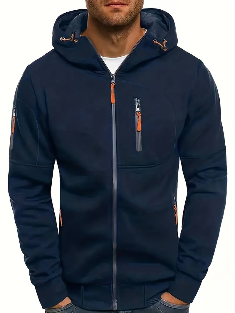 Men's Casual Hoodie with Comfortable Fit and Stylish Details