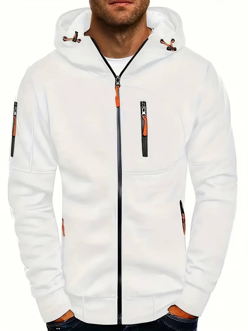 Men's Casual Hoodie with Comfortable Fit and Stylish Details