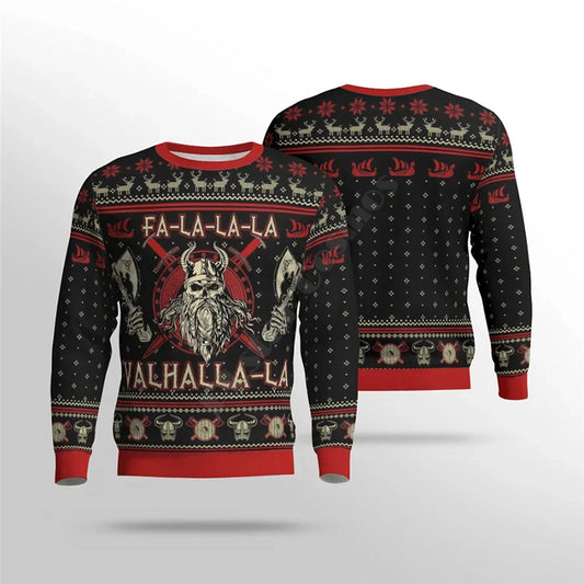 Men's Christmas Sweater - Viking Design as Sweater, Hoodie or Zip Hoodie