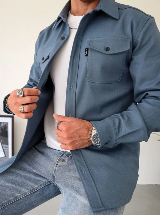 Men's Modern Fit Shirt in Soft Fabric for Comfort and Style