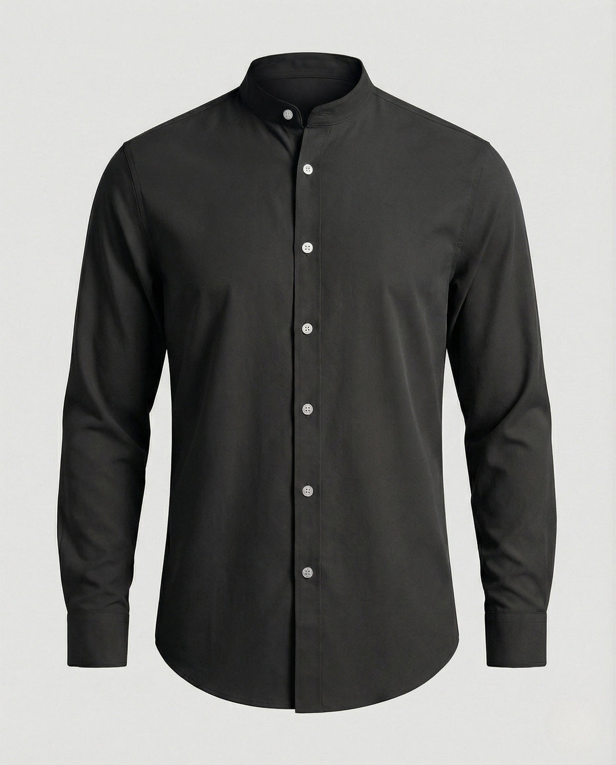 Men's Slim Fit Stand-Up Collar Shirt